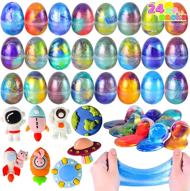 Huevos de Pascua de slime Galaxy Slime Pop™ precargados (paquete de 12)
