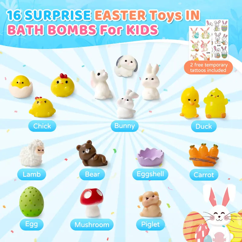 Easter Surprise Bath Bomb Set For Kids — 16 Pack