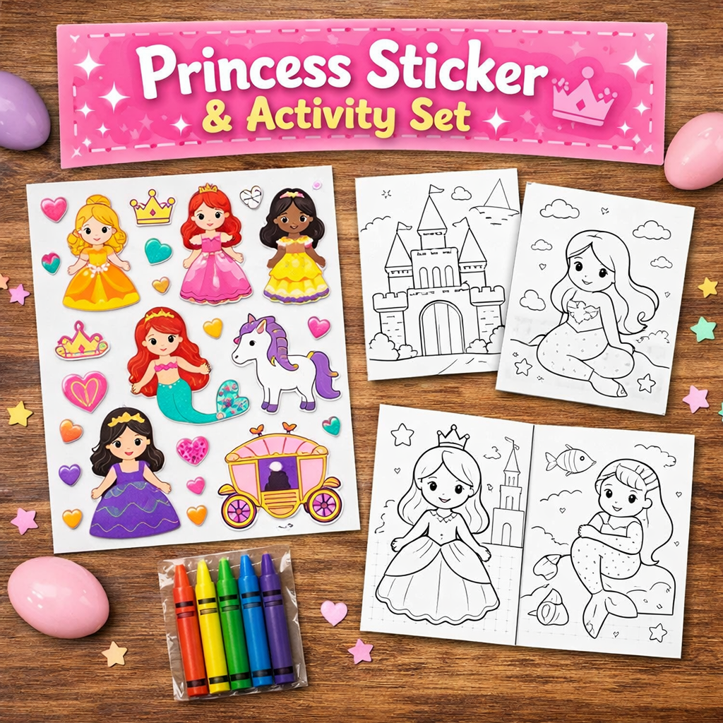 Set de pegatinas y actividades de princesas